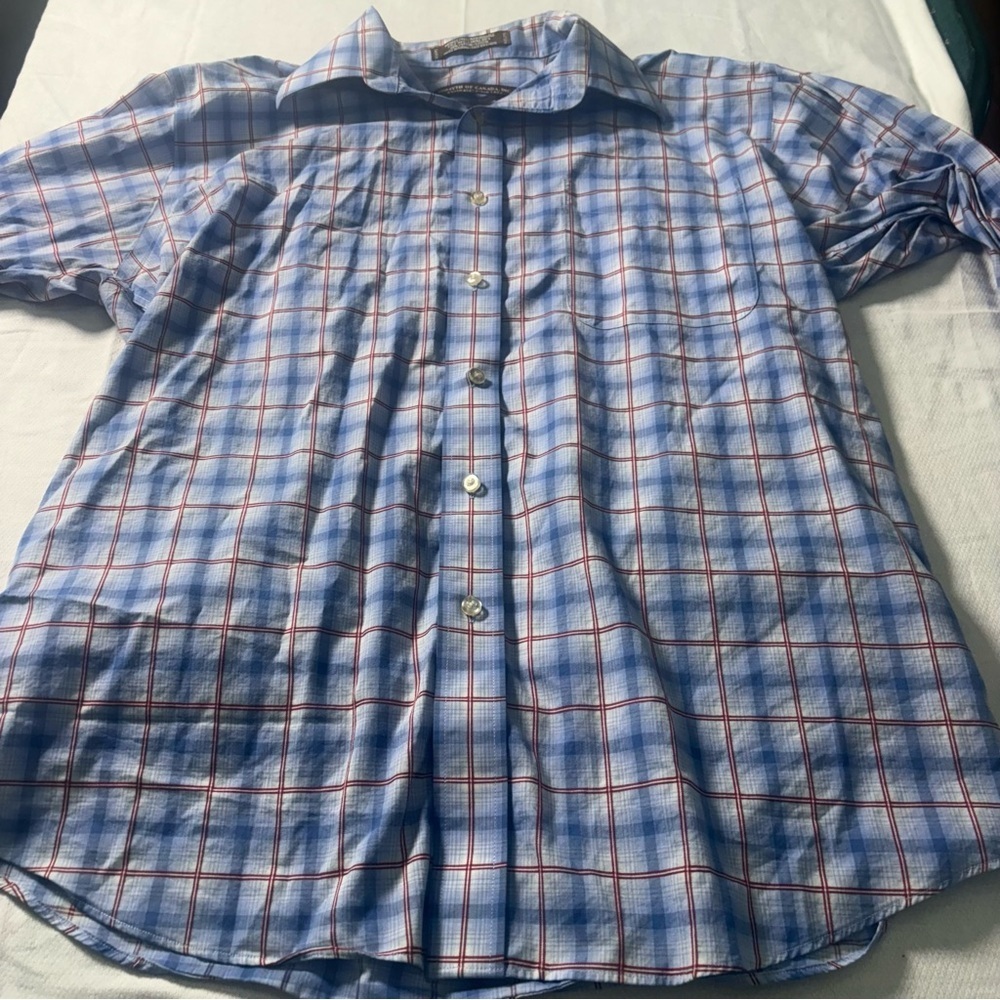 Forsyth of Canada Plaid Dress Shirt Med - Picture 6 of 7